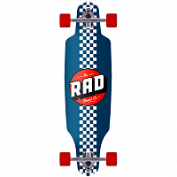 RAD Checker Stripe Drop Through Longboard NAVY/WHITE
