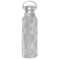 Collina Strada Rhinestone Water Bottle Black and Silver
