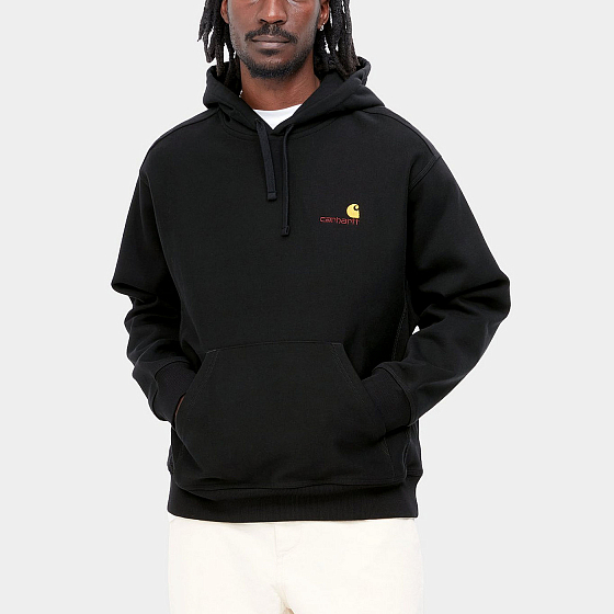 Толстовка Carhartt WIP Hooded American Script Sweatshirt  Не определено от Carhartt WIP в интернет магазине www.traektoria.ru - 2 фото