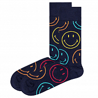 Happy Socks Collaboration Distorted Smiley Sock DARK