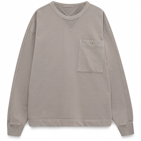 Толстовка Ten C Girocollo Garment Dyed Direct Fixed Diagonal Cotto  SS23 от Ten C в интернет магазине www.traektoria.ru - 1 фото