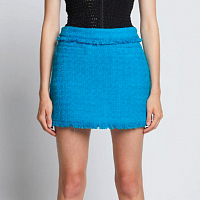 Proenza Schouler White Label Tweed Mini Skirt DARK TURQUOISE