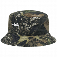 Stussy Washed Stock Bucket HAT LEAF CAMO