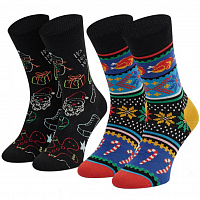 Happy Socks 2-pack HO HO HO Socks Gift SET MULTI