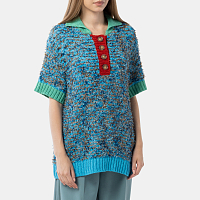 Andersson Bell Yosemite Knitted Polo TOP BLUE