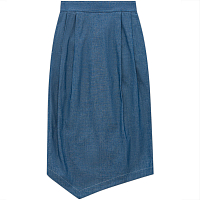 HYKE Chambray Deck Skirt BLUE
