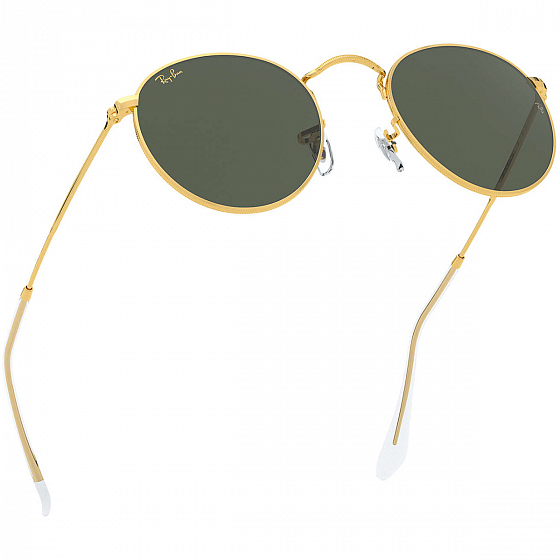 ray ban round gold black