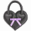 Ashley Williams Mini Heart BAG BLACK/LILAC