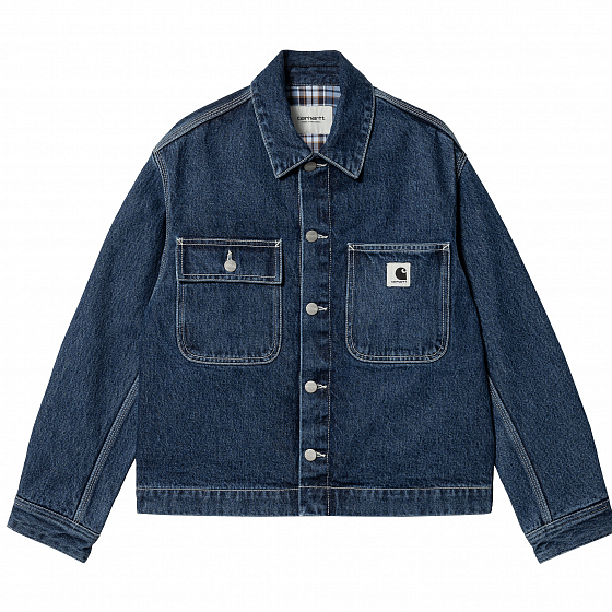 Джинсовая куртка Carhartt WIP W’ Rider Shirt JAC  SS23 от Carhartt WIP в интернет магазине www.traektoria.ru - 1 фото