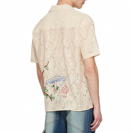 Рубашка Andersson Bell Flower Mushroom Embroidery Open Collar Shirts  SS23 от Andersson Bell в интернет магазине www.traektoria.ru - 3 фото