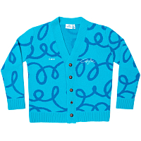 Liars Collective Cardigan 'curls' BLUE