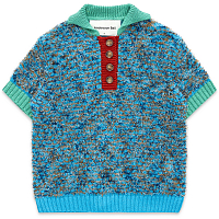 Andersson Bell Yosemite Knitted Polo TOP BLUE