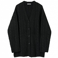 OUR LEGACY MID Line Cardigan FUZZY SOOT BLACK