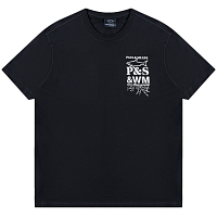 Paul & Shark X White Mountaineering  Organic Cotton T-shirt BLACK