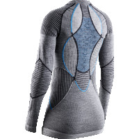 X-Bionic Apani 4.0 Merino Shirt Round Neck LG SL WMN Black/Grey/Turquoise