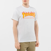 Thrasher Flame Logo WHITE