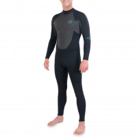 Dakine Men's Quantum Back ZIP Full Suit 3/2mm GBS Black/Grey