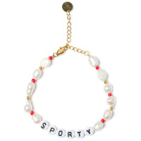 Sporty & Rich Sporty Bead Bracelet PEARL