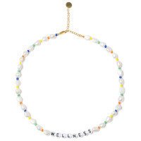 Sporty & Rich Wellness Bead Necklace PEARL