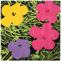 MAHARISHI 9649 Maha Warhol Flowers RUG Hand  Tufted Wool MULTI