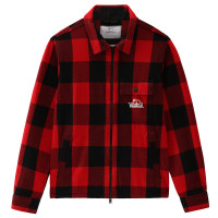 Woolrich Timber Cotton Overshirt Red Buffalo