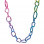 Collina Strada Crushed Chain Necklace Rainbow Glitter