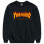 Thrasher Flame Logo Crew BLACK