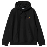 Carhartt WIP Hooded American Script Sweatshirt BLACK