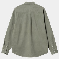 Carhartt WIP L/S Madison Fine Cord Shirt YUCCA / WHITE