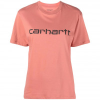 Carhartt WIP W' S/S Script T-shirt MISTY BLUSH / VULCAN