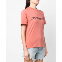 Carhartt WIP W' S/S Script T-shirt MISTY BLUSH / VULCAN