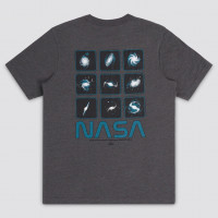 Alpha Industries Nasa Galaxy TEE DARK CHARCOAL HEATHER/TEAL