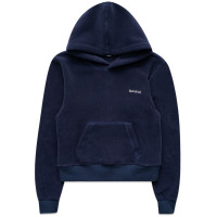 Sporty & Rich Serif Logo Polar Hoodie NAVY