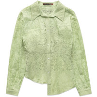 Andersson Bell Moeka Knit Combination Shirts JADE