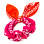 Arizona Love Chouchou Bandana Bicolor PINK/FUCHSIA