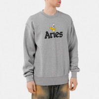 ARIES AYE Duck Sweatshirt Grey Marl