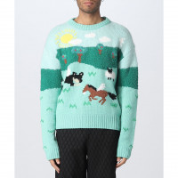 Andersson Bell Summer Garden Intarsia Sweater GREEN