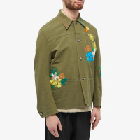 Andersson Bell Flower Embroidery Chore Jacket KHAKI