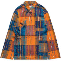 Engineered Garments Tibet Shirt BLUE/ORANGE ETHNO DOBBY