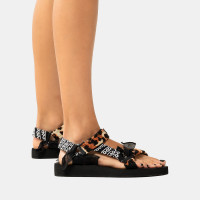 Arizona Love Trekky Sandals LEOPARD PRINT/BLACK