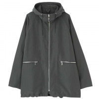 YLEVE Cotton/silk Grosgrain Hood CO EVER GREEN