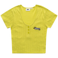 OBEY Alina Baby Placket TEE SS CELERY JUICE