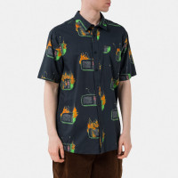 Volcom Featured Artist Justin Hager Woven SS BLACK