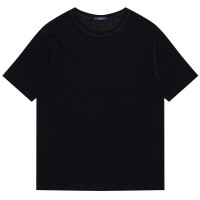 YLEVE Cotton Linen Sheer Jersey S/S P/O BLACK