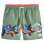 Scotch & Soda MID Length - Placement Printed Swimshort Green Print