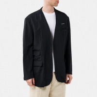 Noma t.d. Summer Wool Cut-off Jacket BLACK