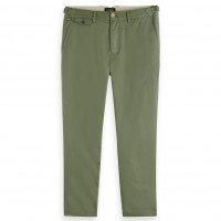 Scotch & Soda THE Drift- Organic Cotton-blend Twill Chino ARMY