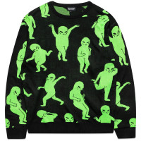 RIPNDIP Alien Dance Party Knit Sweater BLACK