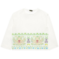 Vereja Long Sleeve TOP With Embroidery White