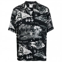 ENDLESS JOY FAR Away Places Black Short Sleeve Shirt BLACK